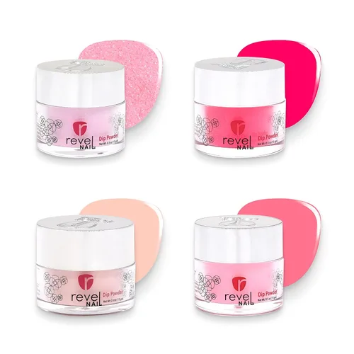 Miniatura 8 de Revel Nail Polvo de inmersión, esmalte de uñas de polvo nude, polvo de inmersión resistente a las virutas con vitamina E y calcio, manicura