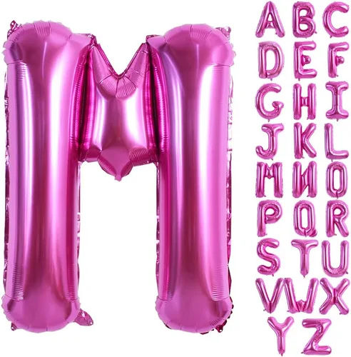Miniatura 21 de TONIFUL Globos grandes de 40 pulgadas de color rojo rosa con letras B, globos gigantes de letras del alfabeto, globos grandes de Mylar