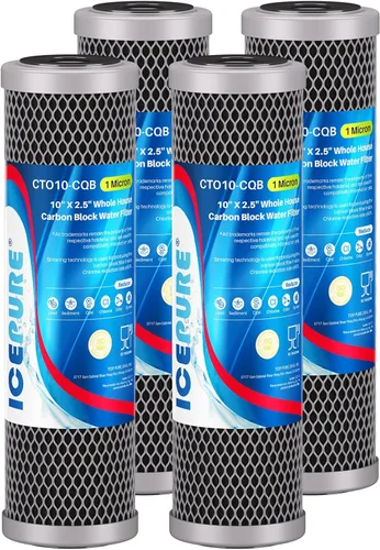 Miniatura 17 de ICEPURE 1 Micron 10" x 2.5" Whole House PFOA/PFOS Carbon Water Filter Cartridge Replacement for DuPont WFPFC8002, WFPFC9001, SCWH-5, WHCF-WHWC