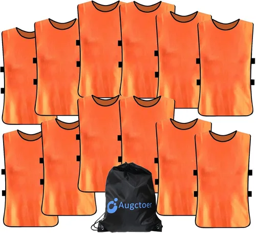 Miniatura 7 de Augctoer Pinnies Scrimmage - Chalecos para niños, jóvenes y adultos (paquete de 12)