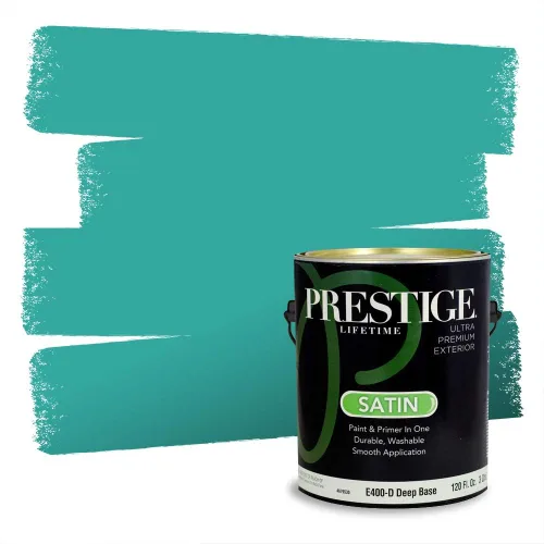 Miniatura 507 de Pintura Exterior + imprimación PRESTIGE, todo-en-uno, 1 galón, acabado mate, color comparable al Valspar* Royal Gray* VS151-Gris real