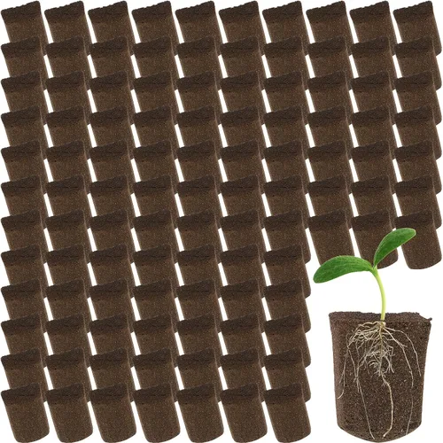 Miniatura 8 de Amyhill Esponjas hidropónicas, cápsulas de iniciación de crecimiento, tapones de esponja de crecimiento orgánico para cultivo de plantas (100 piezas)