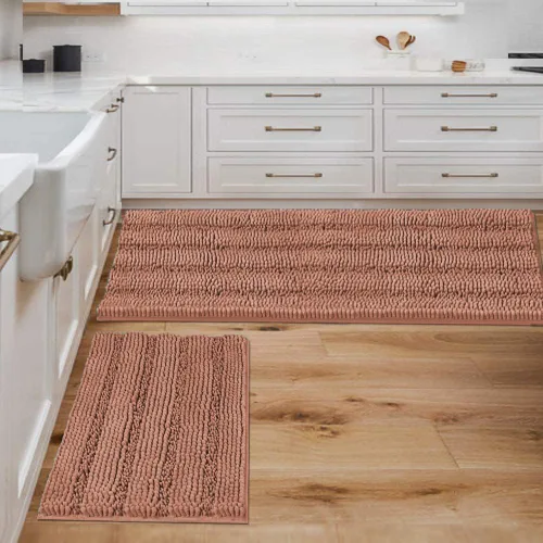 Miniatura 150 de H.VERSAILTEX - Alfombras de baño, juego de 2 piezas, alfombra de contorno para baño, juego de alfombras para inodoro, alfombra antideslizante