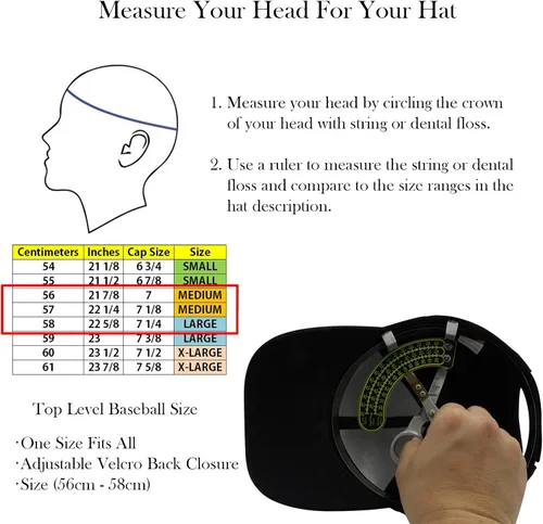 Miniatura 7 de Top Level Baseball Cap Men Women - Classic Adjustable Plain Hat