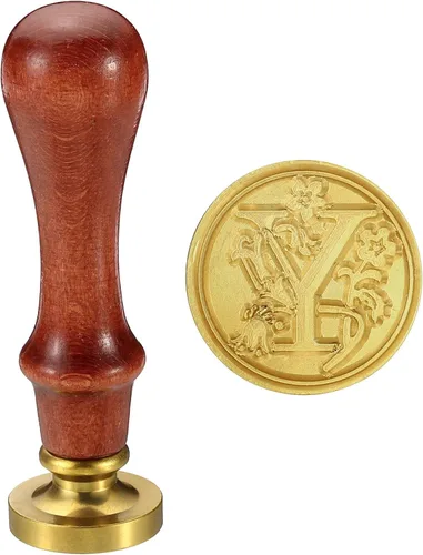 Miniatura 10 de PATIKIL Sello de cera del alfabeto T, sello de cera de sellado de letra inicial, clásico retro, cabeza de latón extraíble, mango de madera