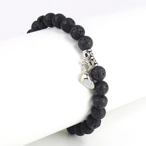 Miniatura 8 de 2 PCS Magnetic Couples Bracelets, Natural Stone Energy Stone Beads Bracelet Set His and Hers Long Distance Relationship Bracelet for Boyfriend
