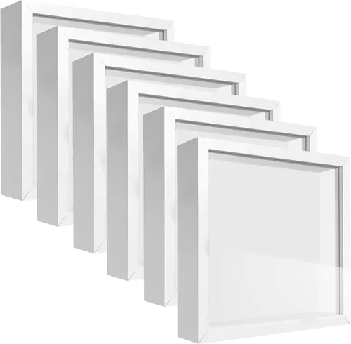 Miniatura 37 de Caja expositora de 8 x 8 pulgadas con calcomanías de letras, vitrina para recuerdos, artículos de bebé, recuerdos de boda, manualidades, boletos