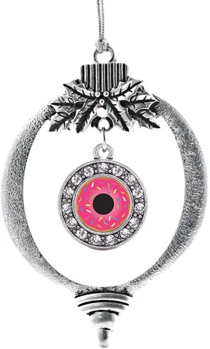 Miniatura 101 de Inspired Silver - Twin One - Adorno festivo de Navidad de plata - Adorno festivo de árbol de Navidad con dije de círculo y circonita cúbica