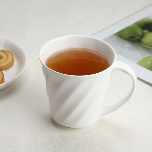 Miniatura 6 de Taza de café de cerámica de hueso fino con asas para bebidas calientes, café, capuchino, latte, cacao, té, perfecta para el hogar (juego de 2)