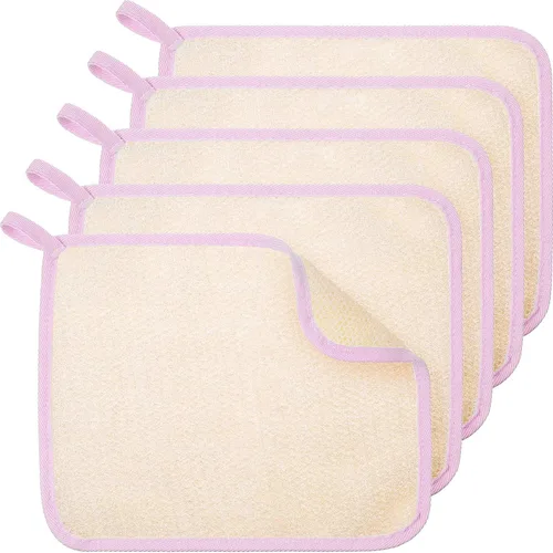Miniatura 14 de Tatuo 5 paños exfoliantes para el rostro y el cuerpo, tejido de toalla para el baño, exfoliante, masaje, paño de baño para mujeres y hombres, 10.63