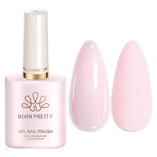 Miniatura 25 de Born Pretty Jelly Baby Pink - Esmalte de uñas de gel rosa claro, suave, transparente, neutro, translúcido, color natural, esmalte de gel UV