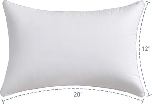 Miniatura 4 de Oubonun Paquete de 2 rellenos de almohada lumbar de 12 x 20 pulgadas, 100% algodón, transpirable, funda rectangular de cojín cuadrado, cojines
