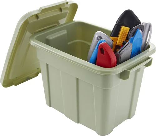 Miniatura 9 de Organize Your Home Contenedores de almacenamiento coloridos para espacios pequeños con tapas, paquete de 6, recipientes de plástico pequeños