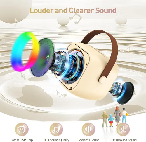 Miniatura 2 de Máquina de karaoke para niños, regalos de karaoke para niñas de 4, 5, 6, 7, 8, 9, 10, 12 años o más, fiesta de cumpleaños, 4 a 12 años, juguetes