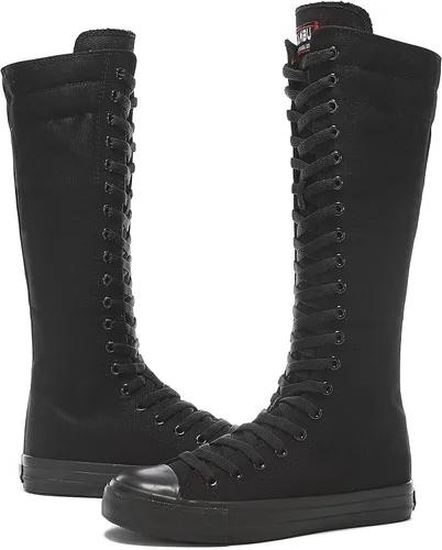 Miniatura 2 de Momuk - Botas de lona por arriba de la rodilla para mujer