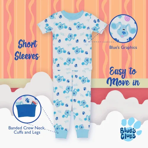 Miniatura 4 de Nickelodeon Paw Patrol Baby Shark Juego de pijama de algodón de 4 piezas Blue's Clues