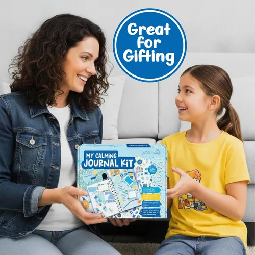 Miniatura 8 de jackinthebox Kit de diario calmante para niñas de 8 a 12 años, 242 piezas, juego de diario de recortes para adolescentes y adolescentes, 10 Azul