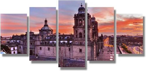 Miniatura 10 de Arte de pared con bandera de México para sala de estar, pintura de pared con textura envejecida y colorida de la bandera de México, 3 piezas