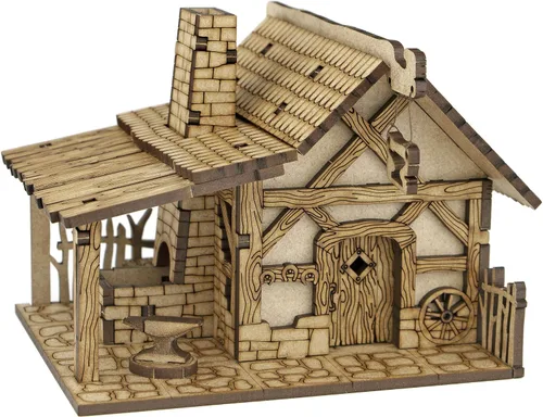 Miniatura 7 de Terreno de Fantasía de Pueblo TowerRex 28mm para Warhammer, Pathfinder, D&D