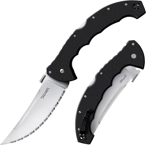 Miniatura 8 de Cold Steel Talwar S35VN - Cuchillo táctico plegable de bolsillo con hoja ultra afilada de acero, mango G10, para uso diario, con mecanismo