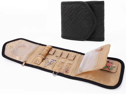 Miniatura 9 de emissary Organizador pequeño de viaje para joyas, para collares, aretes, anillos, pulseras, almacenamiento de joyas, almacenamiento de aretes