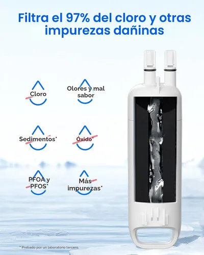 Miniatura 5 de Waterdrop EDR1RXD1 Reemplazo para filtro Everydrop® 1, W10295370A, EDR1RXD1B, P8RFWB2L, P4RFWB, Kenmore® 46-9081, 46-9930, WD-F38 Filtro de agua