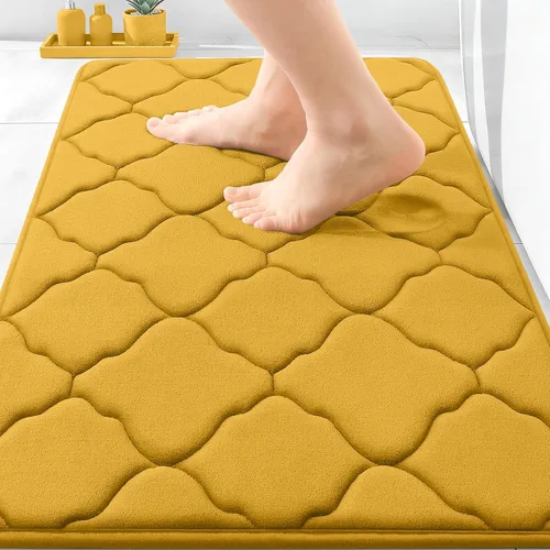 Miniatura 85 de OLANLY Alfombra de Baño de Espuma Viscoelástica de 24 x 16 pulgadas, Ultra Suave y Absorbente, Alfombras de Baño Antideslizantes, Cómodas, Lavables