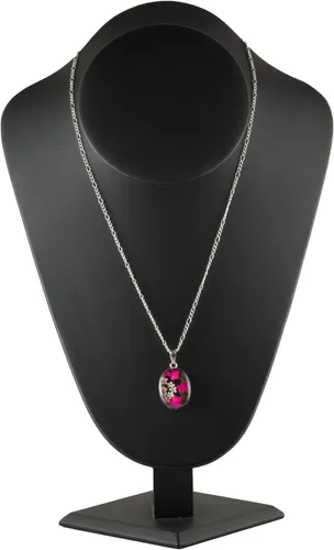 Miniatura 12 de TAMI Collar de plata con flor prensada