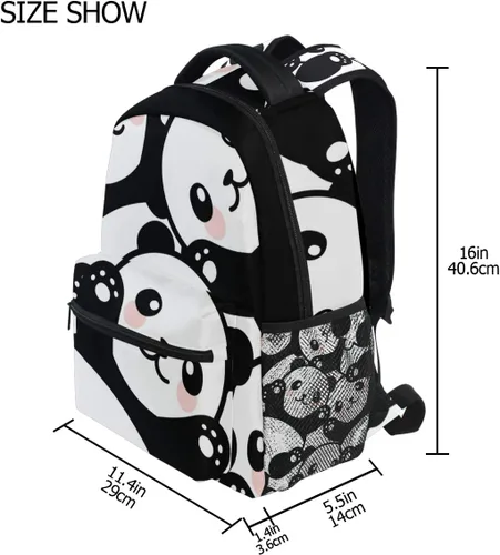 Miniatura 62 de ATTX Linda mochila con diseño de panda para niños y niñas, Panda-h, Ciclismo