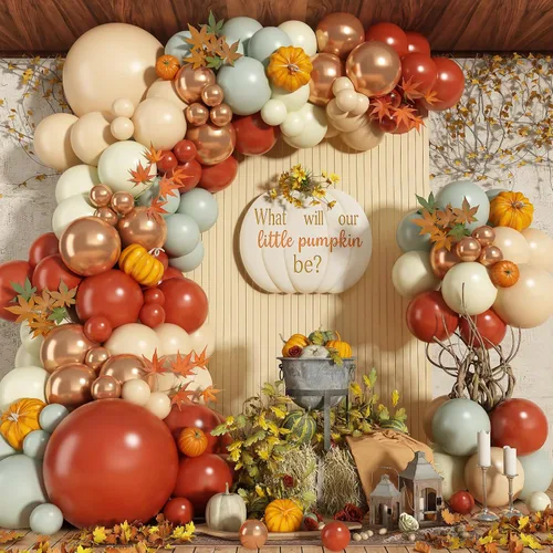 Miniatura 20 de Kit de arco de guirnalda de globos neutros de color verde polvoriento, verde salvia, nude, crema, arena, blanco, marrón claro, pastel, rubor, rosa