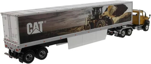 Miniatura 2 de Tractor de cabina de día Caterpillar CT660 con remolques murales - Diecast Masters - 85666
