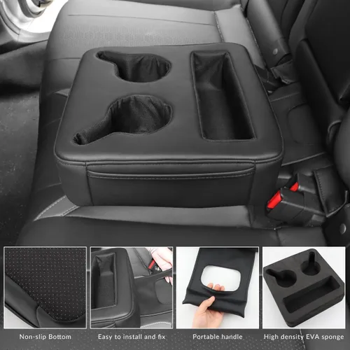 Miniatura 4 de MARCHFA Portavasos para el asiento trasero del automóvil, SUV, portavasos para asiento trasero, soporte para bebidas, organizador de asiento trasero