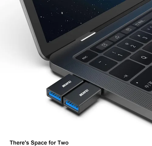 Miniatura 2 de BENFEI Adaptador USB C a USB 3.0, paquete de 3 adaptadores USB C a un macho a hembra, compatible con MacBook 2018 2017 2016, Samsung Galaxy Note 8