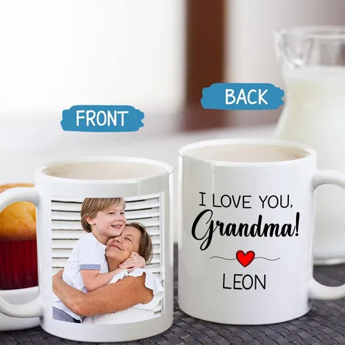 Miniatura 4 de Taza personalizada para abuela, taza con foto personalizada para abuela, regalo de cumpleaños para abuela, taza de café con foto personalizada, taza