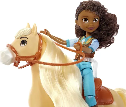 Miniatura 3 de Mattel Spirit Untamed - Juego de muñeca y caballo de juguete, muñeca pequeña Pru de 7 pulgadas con 7 articulaciones móviles, Chica Linda