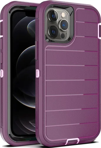 Miniatura 22 de YmhxcY Funda para iPhone 12/iPhone 12 Pro [2 Protectores de Pantalla de Vidrio Templado] Cubierta Duradera de 3 Capas A Prueba de Caídas/Funda