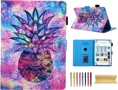 Miniatura 34 de Funda universal para tablet de 7 pulgadas, piel sintética [ranuras para tarjetas], cubierta magnética, para Samsung Galaxy Tab E/Tab A 7.0, Fire 7