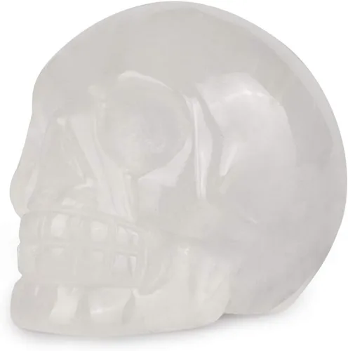 Miniatura 13 de Artistone Estatuas de calavera de cristal de 2.0 pulgadas, figuras de esqueleto humano talladas a mano, escultura de hueso de cabeza, estatua