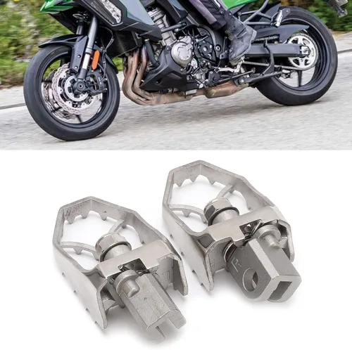 Miniatura 2 de Estriberas para motocicleta, pedal de pie de motocicleta de acero inoxidable 304, clavijas anchas de repuesto para 1000 X300 2007-2021 (2 unidades)