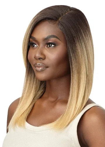 Miniatura 3 de Outre Peluca de encaje frontal - Natural Yaki 18" (marrón oscuro 2)