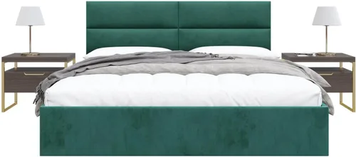 Miniatura 4 de Vant - Paneles tapizados para pared - Cabeceros montados en la pared tamaño King/California King - Terciopelo verde esmeralda - Twin/King - Juego