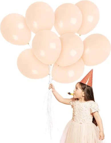 Treasures Gifted Globos naranja pastel, globos naranja claro, globos de melocotón claro, globos de melocotón crema, globos redondos pastel de 12