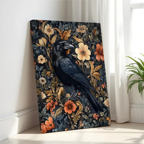 Miniatura 51 de Póster de Arte de Luna Llena, Estilo William Morris Retro de Mediados de Siglo Botánico Victoriano Academia Oscura Decoración Gótica Galería 10a