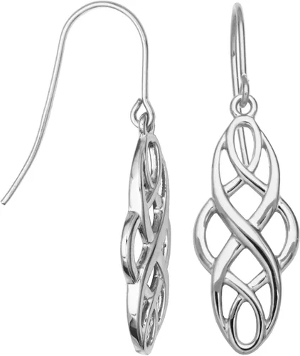 Miniatura 9 de Amazon Essentials Aretes colgantes de plata de ley con nudo celta oxidado (anteriormente colección Amazon)