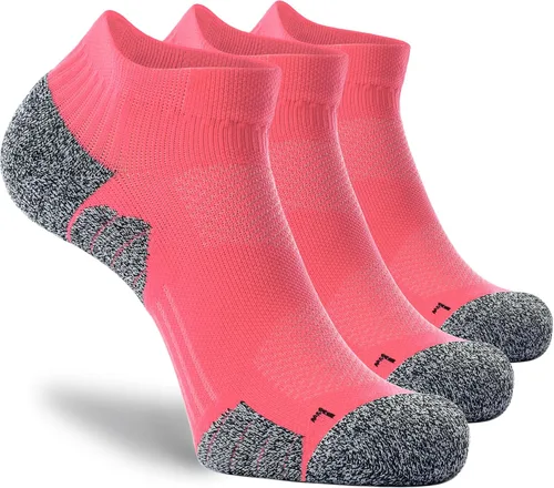 Miniatura 28 de CWVLC - Calcetines deportivos, hasta el tobillo, de compresión, acolchados, unisex, paquete variado