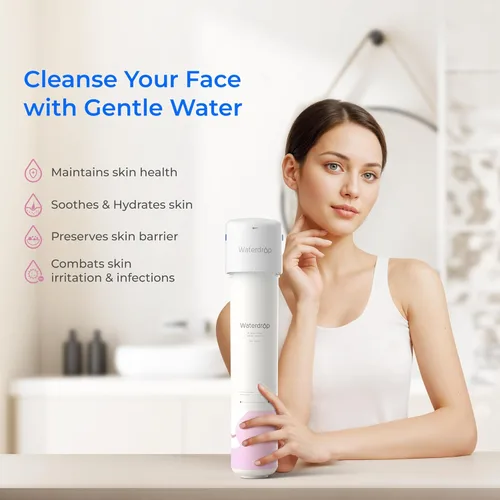 Miniatura 8 de Waterdrop BFU1 Filtro de agua para baño, para el cuidado facial, agua suave, enriquecido con estroncio Lavabo de baño White-Direct Connect