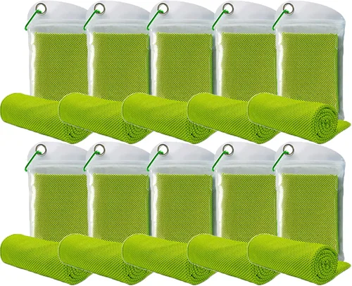 Miniatura 18 de Paquete de 10 toallas refrescantes de microfibra a granel, toalla de hielo de secado rápido, transpirable, toalla de sudor frío, toalla que se