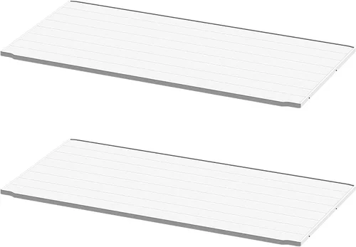 Miniatura 15 de Patiowell Armario de almacenamiento de plástico para exteriores de 26 pies cúbicos, cobertizo de almacenamiento horizontal impermeable