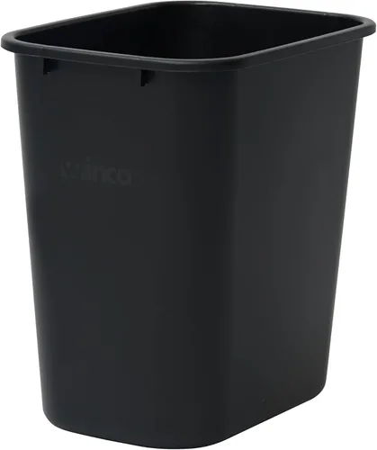 Winco Cesta de basura para el hogar y la oficina, 7 galones, color negro