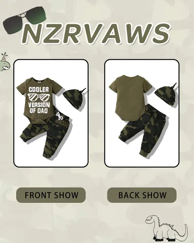 Miniatura 3 de NZRVAWS Conjunto de ropa para bebé recién nacido, ropa de bebé niño 0 3 6 9 12 18 meses